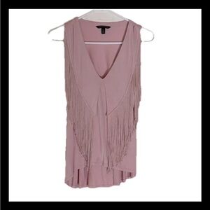 Banana Republic Size XS Petite Sleeveless V Neck Women’s Pink Hi Low Tank